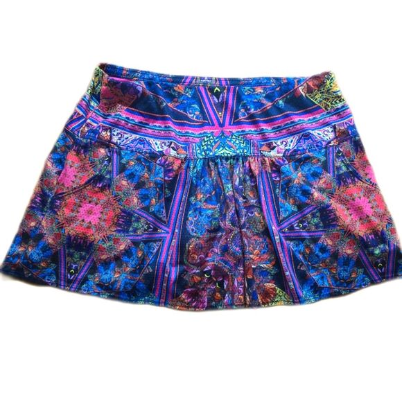 Lucky in Love Techno Multicolor Tennis Skort Skirt  Large - Picture 1 of 7